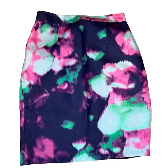Kate Spade Barry Pink Purple Blue Green Watercolor Skirt. Sz 4. Good Condition - Picture 3 of 11